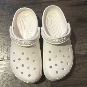 White crocs 
Size 10M 
Size 8W